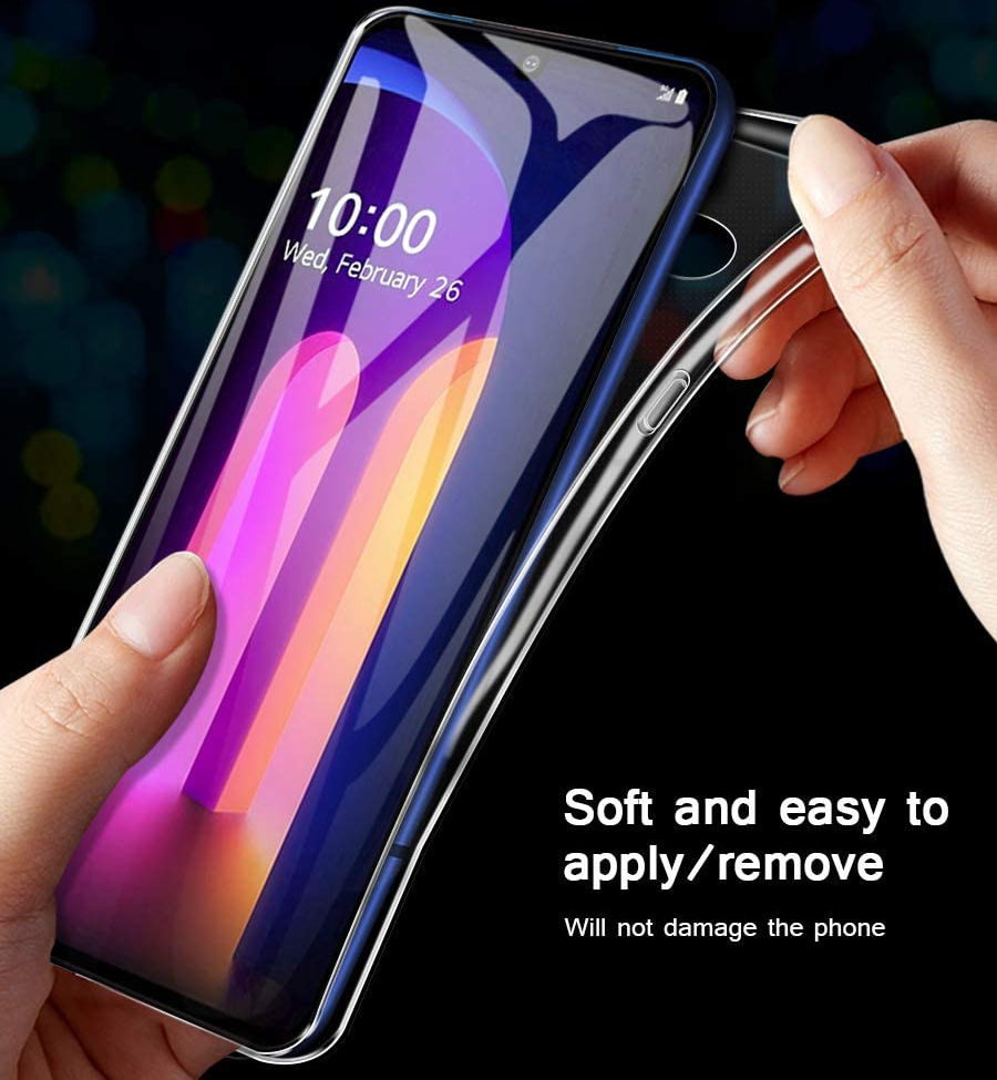 LG V60 ThinQ Hoesje Schokbestendig en Dun TPU Transparant afbeelding 7