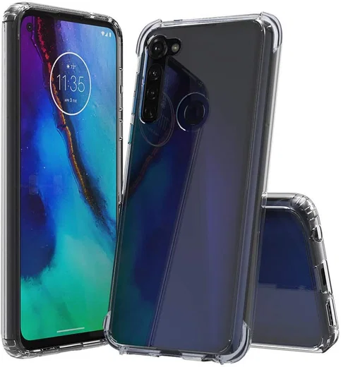 Motorola Moto G 5G Plus Hoesje Schokbestendig en Dun TPU Transparant afbeelding 2