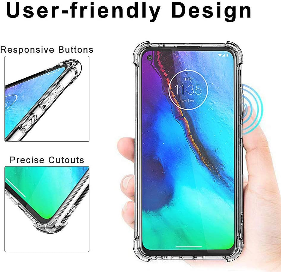 Motorola Moto G 5G Plus Hoesje Schokbestendig en Dun TPU Transparant afbeelding 4