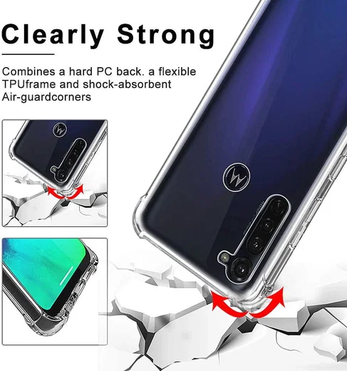Motorola Moto G 5G Plus Hoesje Schokbestendig en Dun TPU Transparant afbeelding 5