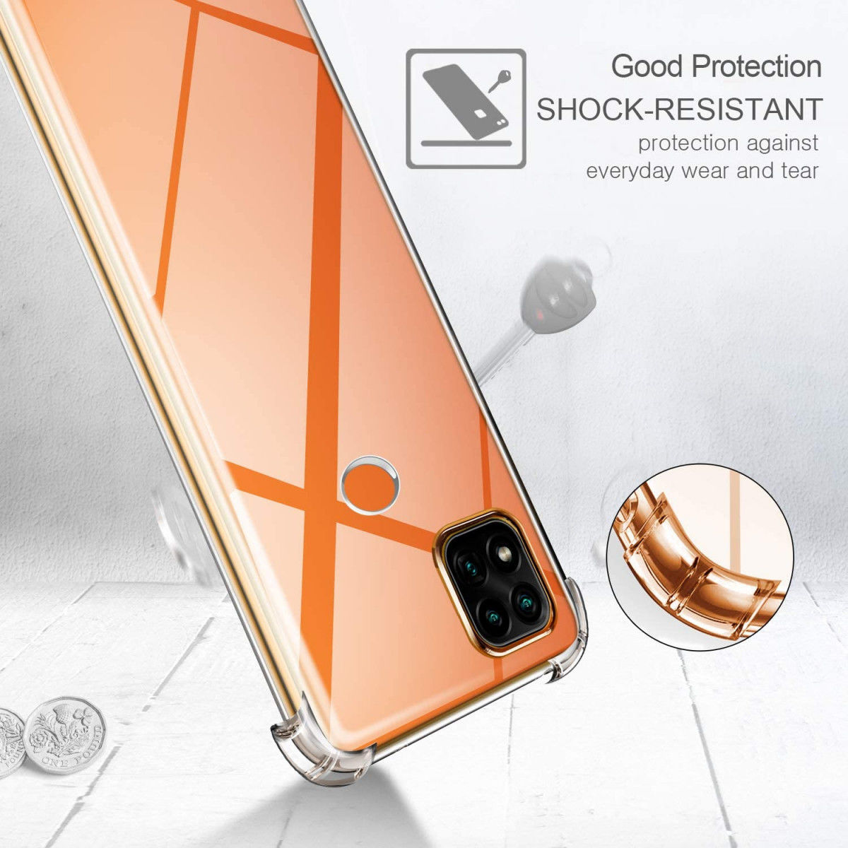 Xiaomi Redmi 9C Hoesje Schokbestendig en Dun TPU Transparant afbeelding 4