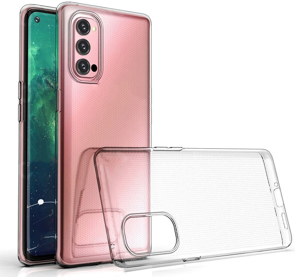 Oppo Reno 4 Hoesje Schokbestendig en Dun TPU Transparant afbeelding 2