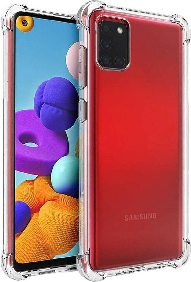 Samsung Galaxy A31 Hoesje Schokbestendig en Dun TPU Transparant afbeelding 1
