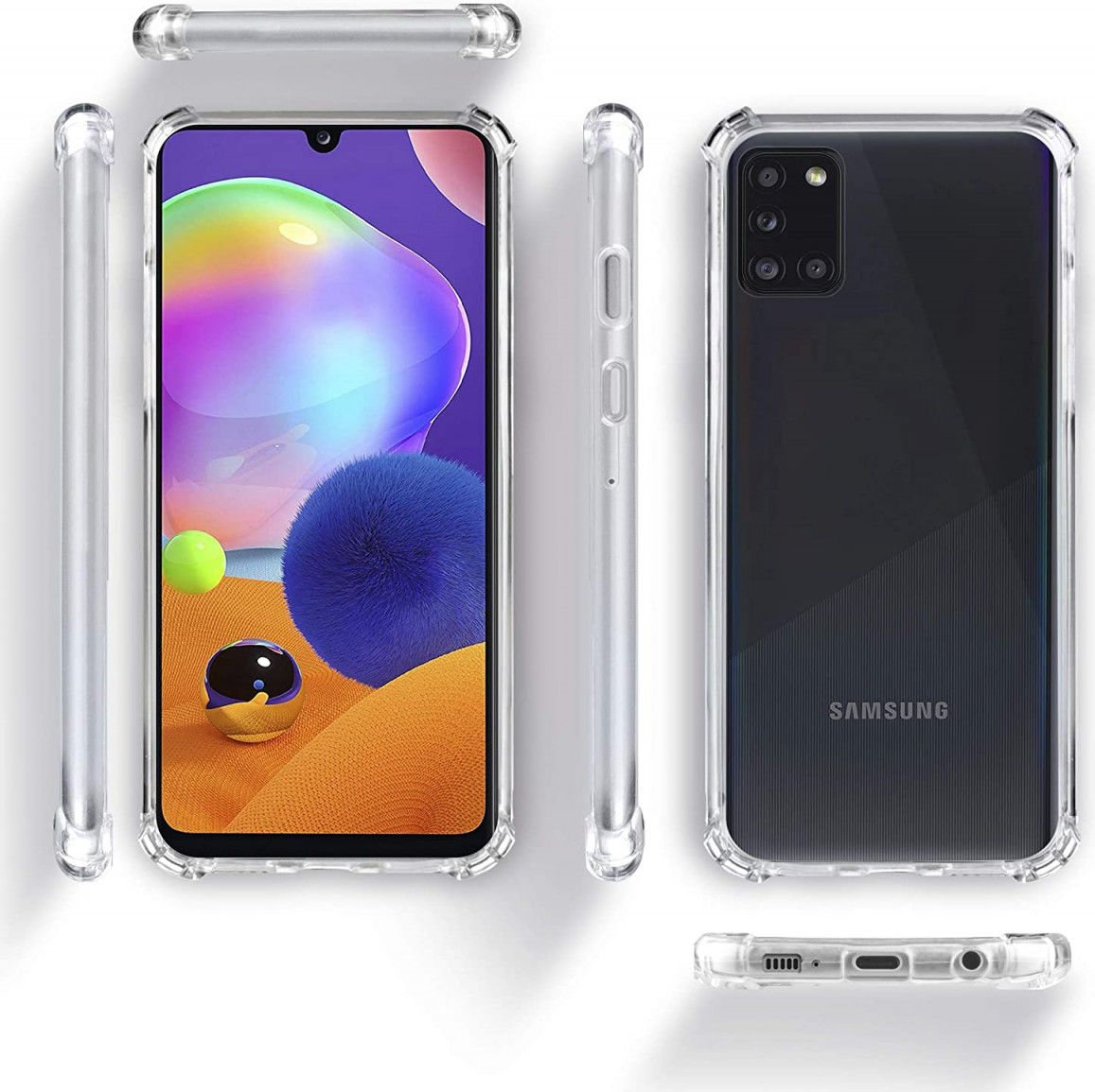 Samsung Galaxy A31 Hoesje Schokbestendig en Dun TPU Transparant afbeelding 10