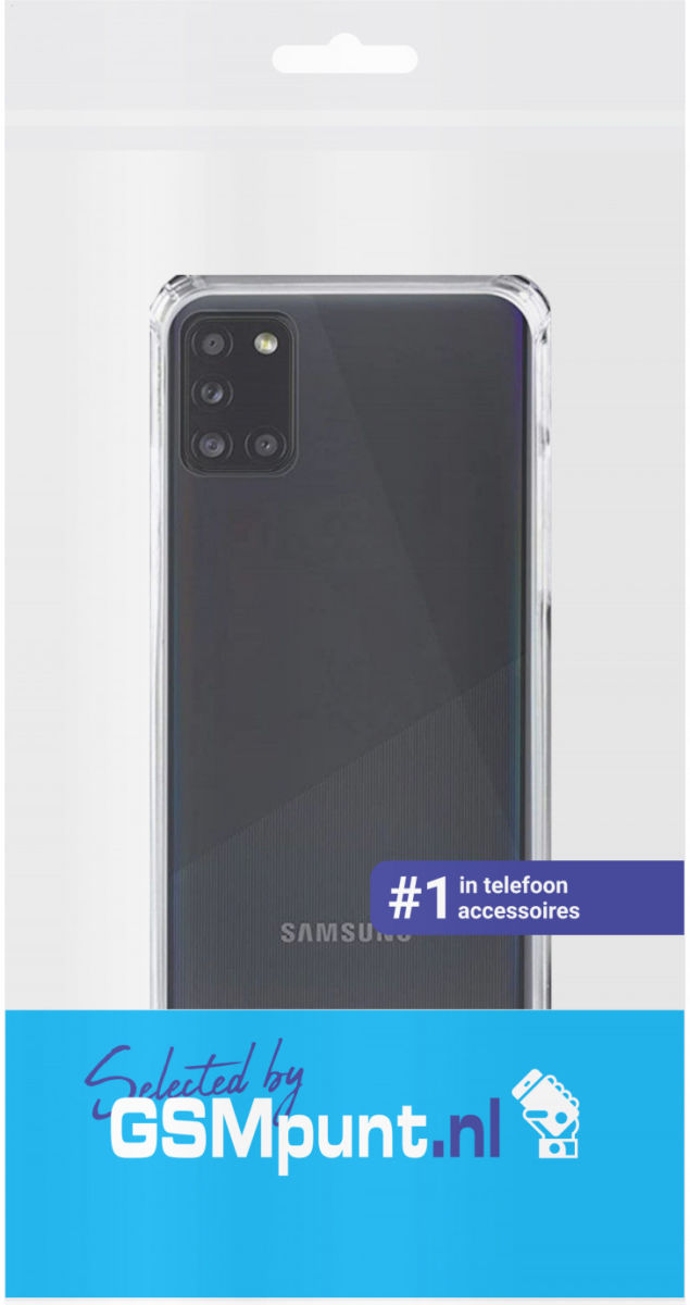Samsung Galaxy A31 Hoesje Schokbestendig en Dun TPU Transparant afbeelding 2