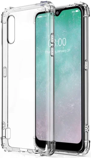 Samsung Galaxy A01 Hoesje Schokbestendig en Dun TPU Transparant afbeelding 1