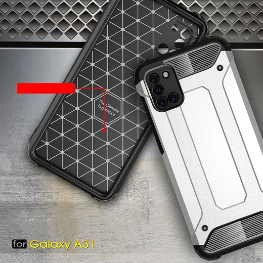Samsung Galaxy A31 Hoesje Shock Proof Hybride Back Cover Goud afbeelding 6