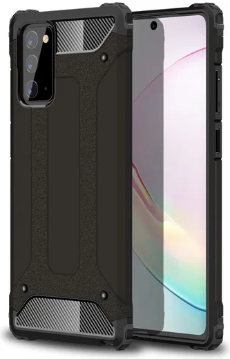 Samsung Galaxy Note 20 Hoesje Shock Proof Hybride Backcover Zwart afbeelding 1
