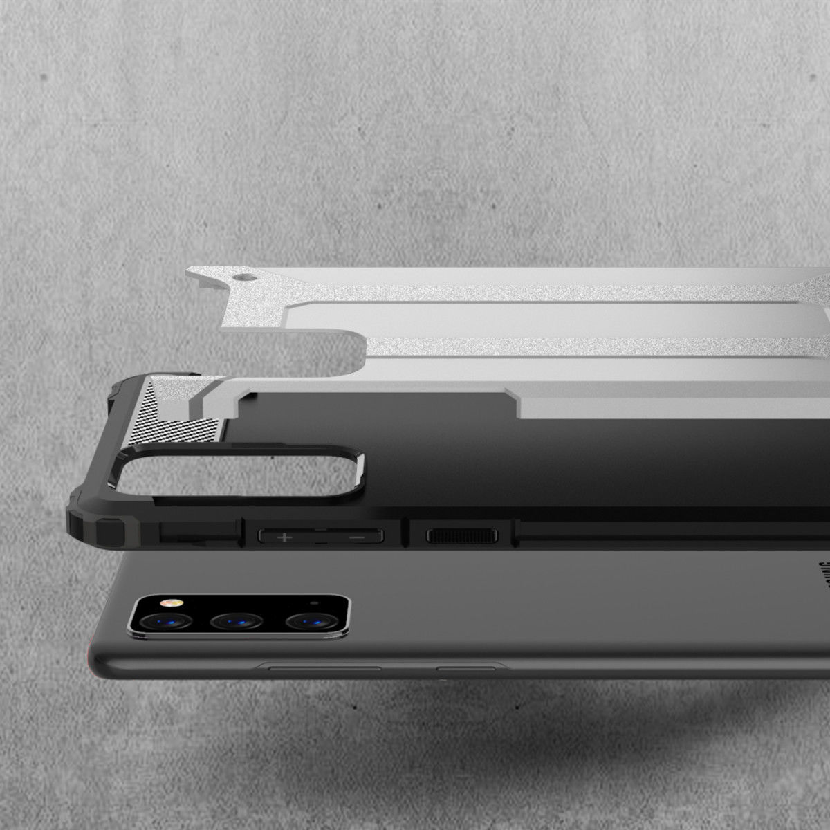 Samsung Galaxy Note 20 Hoesje Shock Proof Hybride Backcover Zwart afbeelding 4