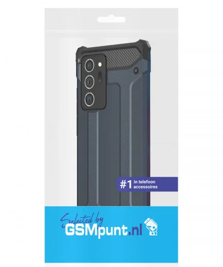 Samsung Galaxy Note 20 Ultra Hoesje Shock Proof Backcover Donker Blauw afbeelding 2