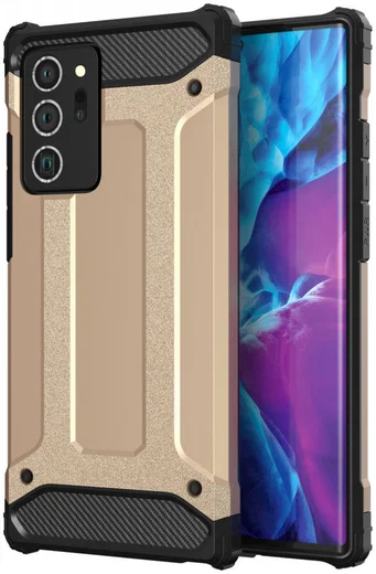 Samsung Galaxy Note 20 Ultra Hoesje Shock Proof Hybride Backcover Goud afbeelding 1