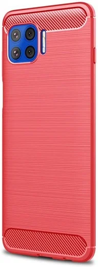 Motorola Moto G 5G Plus Hoesje Geborsteld TPU Back Cover Rood afbeelding 1