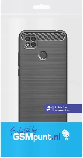 Xiaomi Redmi 9C Hoesje Geborsteld TPU Flexibel Zwart afbeelding 2