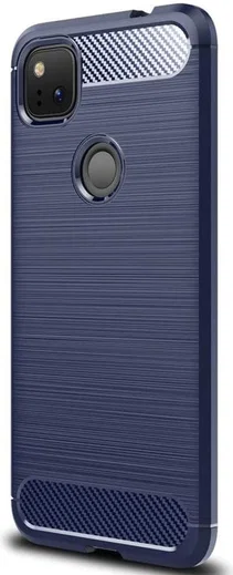 Google Pixel 4a Hoesje Geborsteld TPU Flexibel Blauw afbeelding 1