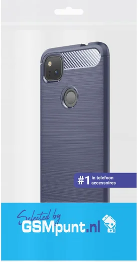 Google Pixel 4a Hoesje Geborsteld TPU Flexibel Blauw afbeelding 2