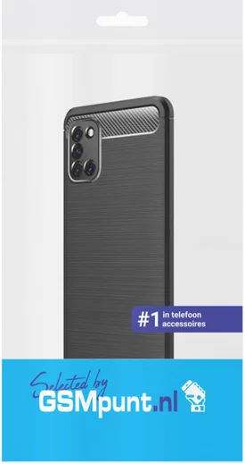 Samsung Galaxy A31 Hoesje Geborsteld TPU Flexibele Back Cover Zwart afbeelding 2