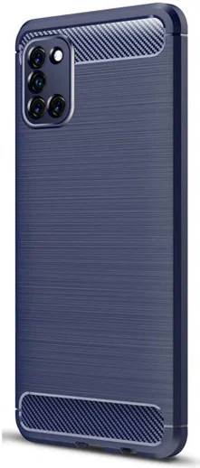 Samsung Galaxy A31 Hoesje Geborsteld TPU Flexibele Back Cover Blauw afbeelding 1