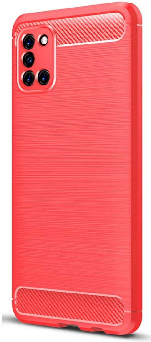 Samsung Galaxy A31 Hoesje Geborsteld TPU Flexibele Back Cover Rood afbeelding 1