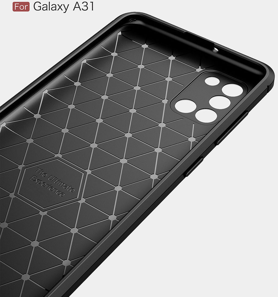 Samsung Galaxy A31 Hoesje Geborsteld TPU Flexibele Back Cover Rood afbeelding 10