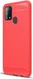 Samsung Galaxy M31 Hoesje Geborsteld TPU Flexibel Rood afbeelding 2