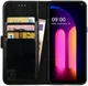 Rosso Element LG V60 ThinQ Hoesje Book Cover Wallet Case Zwart afbeelding 1