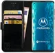 Rosso Element Motorola Edge Hoesje Book Cover Wallet Case Zwart afbeelding 1