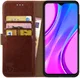 Rosso Element Xiaomi Redmi 9 Hoesje Book Cover Wallet Case Bruin afbeelding 1