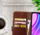 Rosso Element Xiaomi Redmi 9 Hoesje Book Cover Wallet Case Bruin afbeelding 9