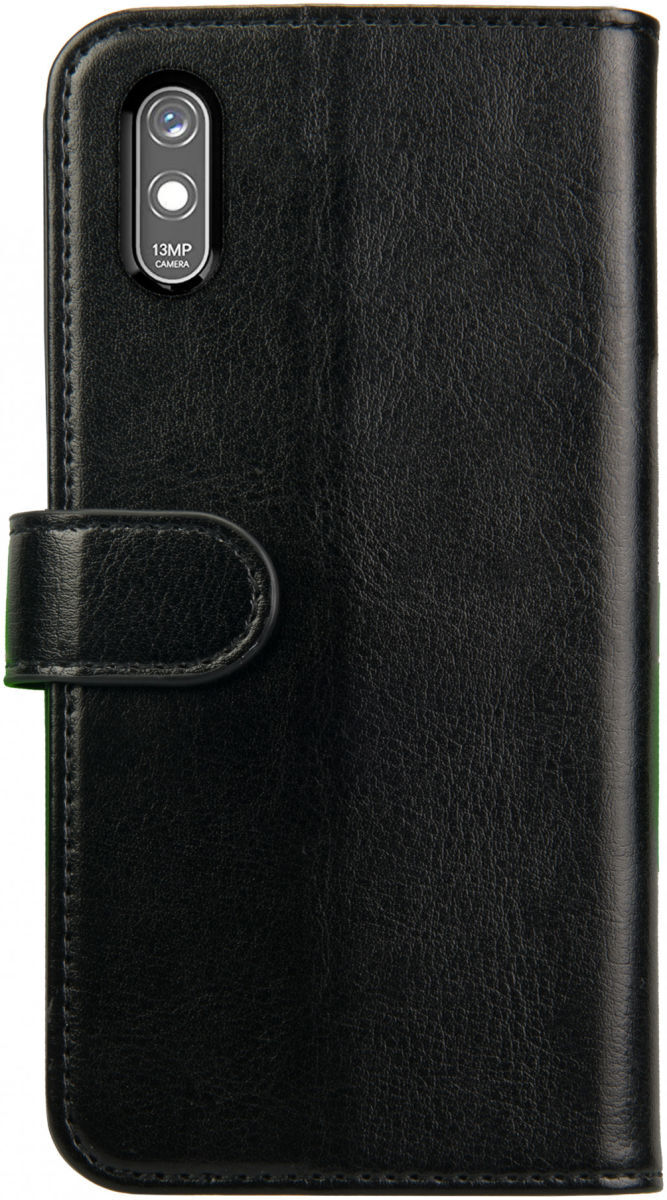 Rosso Element Xiaomi Redmi 9A Hoesje Book Cover Wallet Case Zwart afbeelding 2