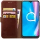 Rosso Element Alcatel 1SE 2020 Hoesje Book Cover Wallet Case Bruin afbeelding 1