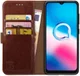 Rosso Element Alcatel 3X 2020 Hoesje Book Cover Wallet Case Bruin afbeelding 1