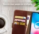 Rosso Element Alcatel 3X 2020 Hoesje Book Cover Wallet Case Bruin afbeelding 8