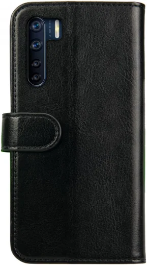 Rosso Element Oppo A91/F15 Hoesje Book Cover Wallet Case Zwart afbeelding 2