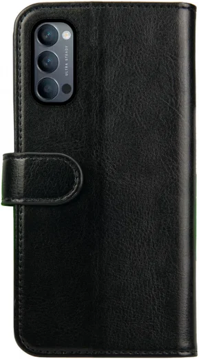 Rosso Element Oppo Reno 4 Hoesje Book Cover Wallet Case Zwart afbeelding 2