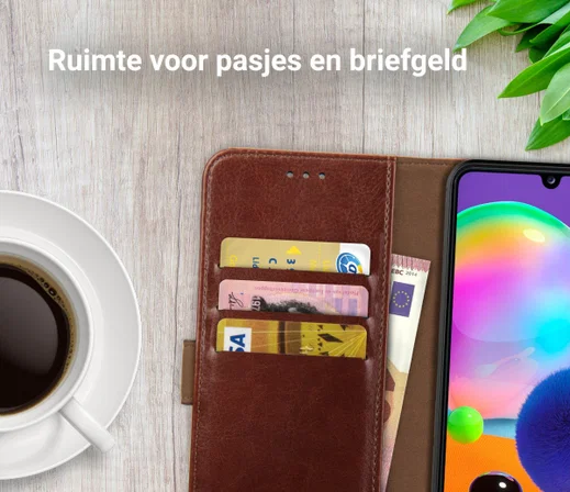 Rosso Element Samsung Galaxy A31 Hoesje Book Cover Bruin afbeelding 9