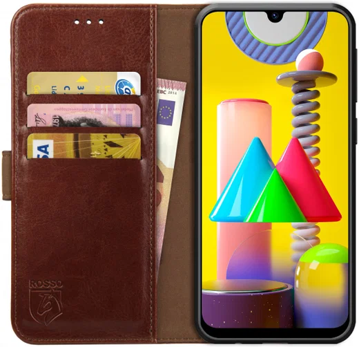 Rosso Element Samsung Galaxy M31 Hoesje Book Cover Bruin afbeelding 1