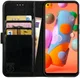 Rosso Element Samsung Galaxy A11 Hoesje Book Cover Wallet Case Zwart afbeelding 1