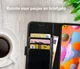 Rosso Element Samsung Galaxy A11 Hoesje Book Cover Wallet Case Zwart afbeelding 9