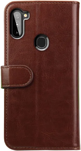 Rosso Element Samsung Galaxy A11 Hoesje Book Cover Wallet Case Bruin afbeelding 5