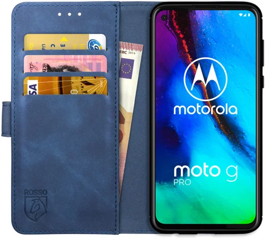 Rosso Element Motorola Moto G Pro Hoesje Book Cover Blauw afbeelding 1