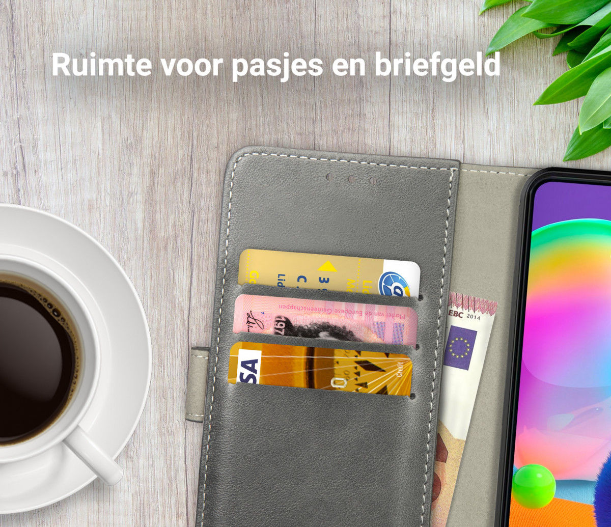 Rosso Element Samsung Galaxy A31 Hoesje Book Cover Grijs afbeelding 8