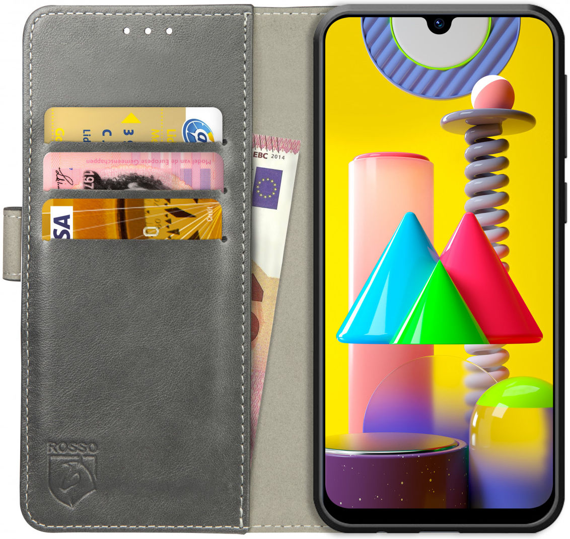 Rosso Element Samsung Galaxy M31 Hoesje Book Cover Grijs afbeelding 1