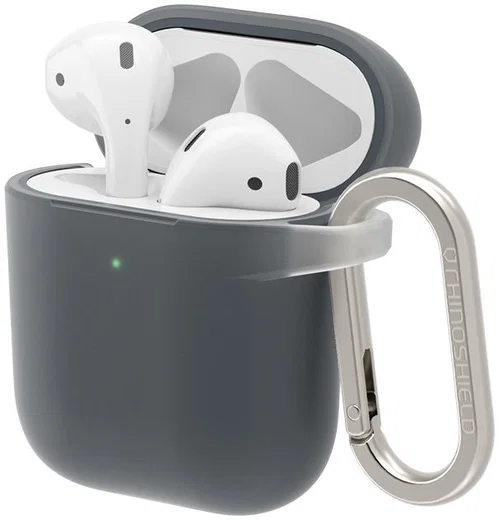 RhinoShield Apple AirPods Hard Plastic Hoesje Grijs afbeelding 1