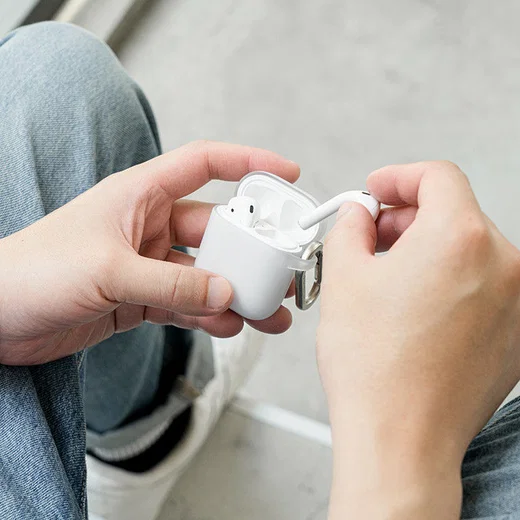 RhinoShield Apple AirPods Hard Plastic Hoesje Wit afbeelding 4