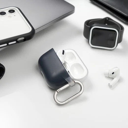 RhinoShield Apple AirPods Pro Hoesje Hard Plastic Grijs afbeelding 6