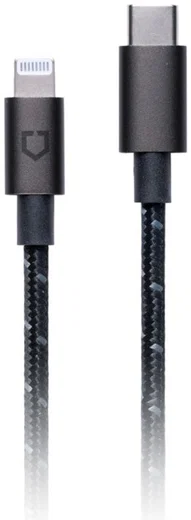 RhinoShield Gevlochten USB-C naar Apple Lightning Kabel 2 Meter Zwart afbeelding 1