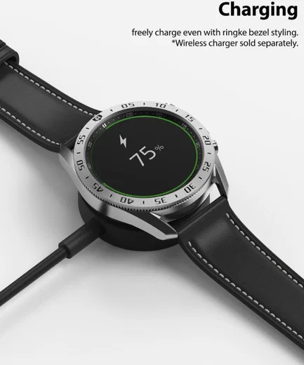 Ringke Bezel Styling - Galaxy Watch 3 45MM Randbeschermer - RVS - Zilver afbeelding 7