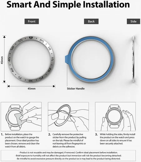 Ringke Bezel Styling Galaxy Watch 3 41MM Randbeschermer RVS Zilver afbeelding 11