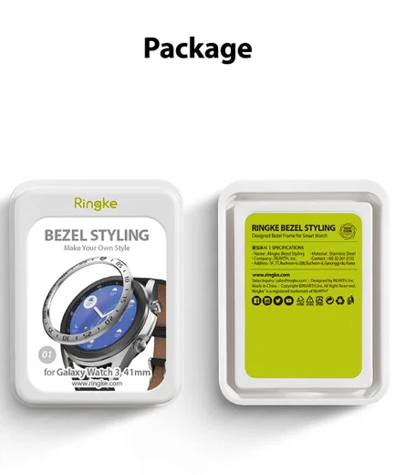 Ringke Bezel Styling Galaxy Watch 3 41MM Randbeschermer RVS Zilver afbeelding 12