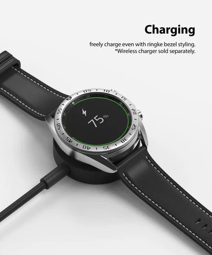 Ringke Bezel Styling Galaxy Watch 3 41MM Randbeschermer RVS Zilver afbeelding 7